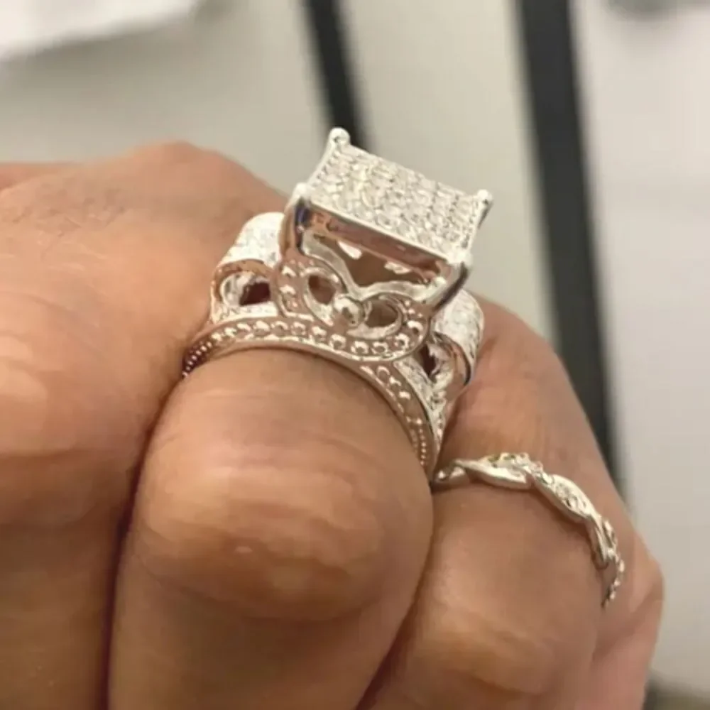 Unisex diamond Wedding ring sz 9